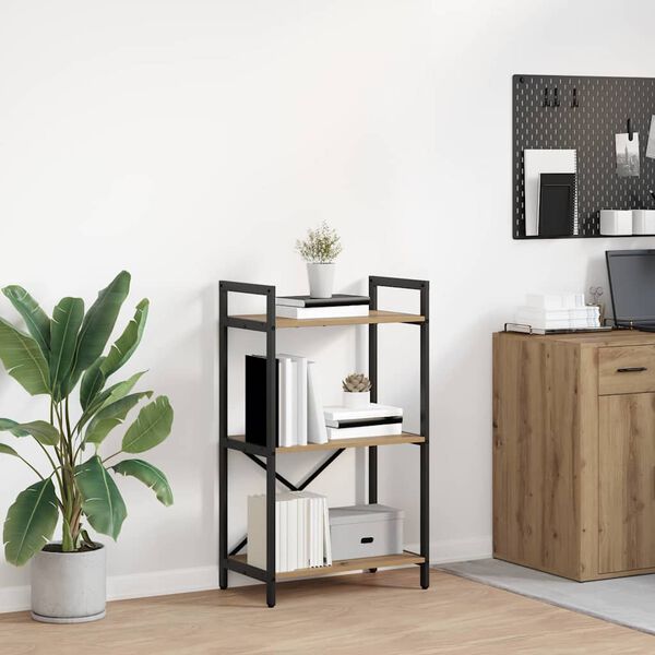 vidaXL Libreria Rovere artigianale 56 x 34 x 96 cm Legno multistrato