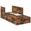 vidaXL Struttura letto con contenitore Rovere fum&eacute; 100 x 200 cm