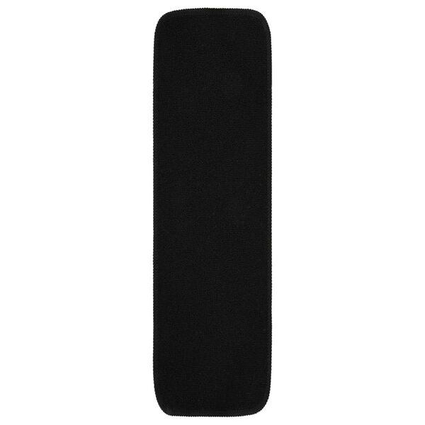 vidaXL Tappetini per Scale Antiscivolo 15 pz 75x20cm Neri Rettangolari