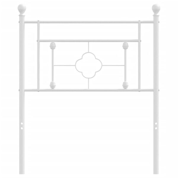 vidaXL Testiera in Metallo Bianco 75 cm