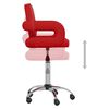 vidaXL Sedia da Pranzo Girevole Rosso Vino in Similpelle