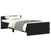 vidaXL Giroletto senza Materasso Rovere Nero 100x200 cm in Truciolato