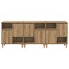 vidaXL Sideboards 3 pcs Rovere artigianale 60 x 35 x 70 cm