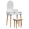vidaXL Set Tavolo da Trucco FAUSKE 4 pcs Bianco 76 x 50 x 143 cm