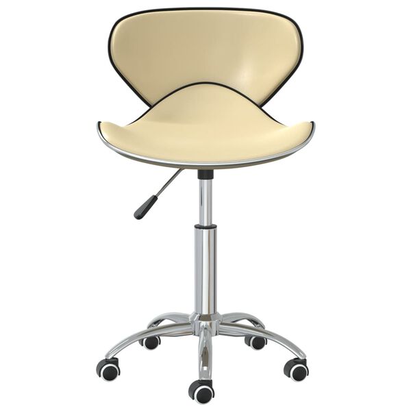 vidaXL Sedie da Pranzo Girevoli 4 pz Crema in Similpelle