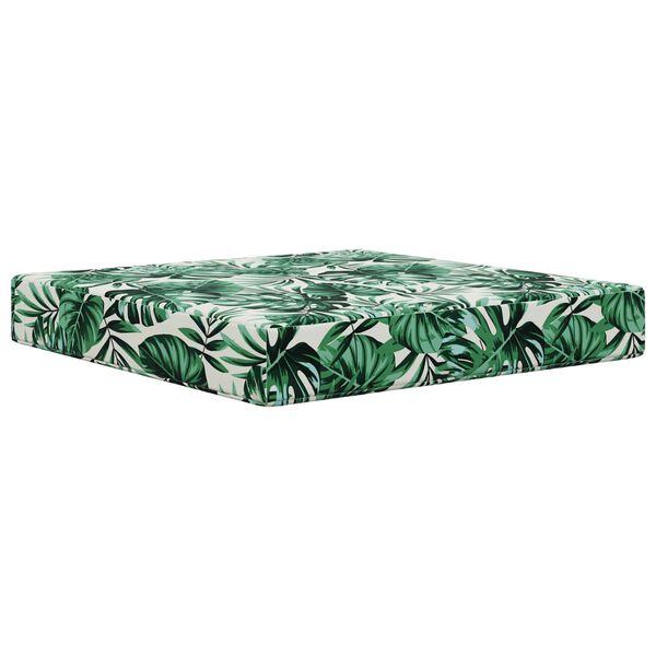 vidaXL Cuscino per divano da esterno 3 pcs Motivo Foglia Poliestere