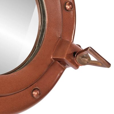 vidaXL Specchio da Parete Design Oblò Ø30 cm in Alluminio e Vetro