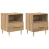 vidaXL Comodino 2 pz Marrone 40 x 35 x 47,5 cm Legno ingegnerizzato