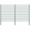 vidaXL Pannello di recinzione con pali in ferro 349x200 cm verde