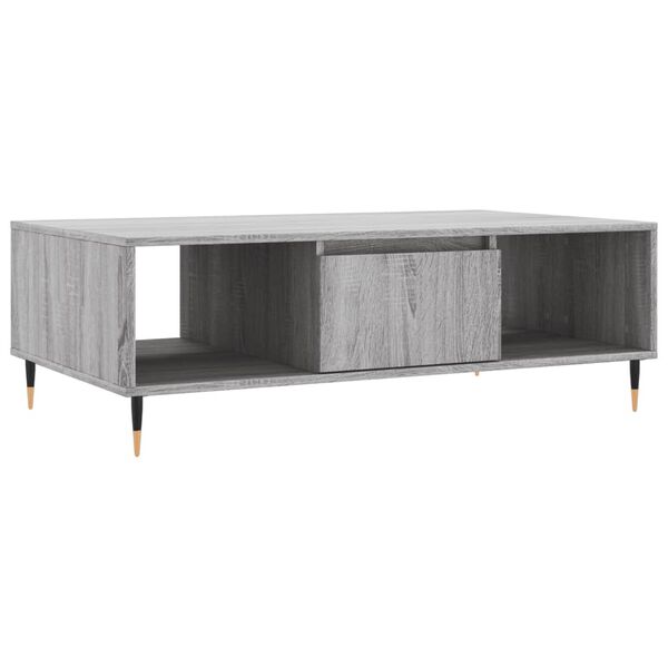 vidaXL Tavolino da Salotto Grigio Sonoma 104x60x35cm Legno Multistrato