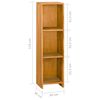 vidaXL Libreria 30x30x110 cm in Legno Massello di Teak