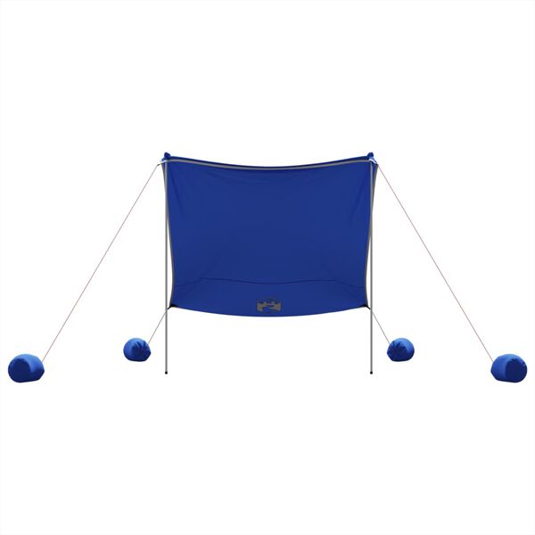 vidaXL Baldacchino da Spiaggia con Ancore per la Sabbia Blu 214x236 cm