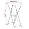 vidaXL Tavolo da bistrot Bianco Ø50x71 cm Acciaio verniciato a polvere