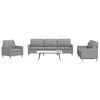 vidaXL Set di Divani 3 pz Grigio Chiaro in Tessuto