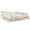 vidaXL Dormeuse Estraibile 2x(80x200) cm in Legno Massello di Pino