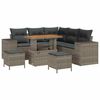 vidaXL Set Divano da Giardino con cuscino 8 pcs Grigio polyrattan