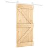 vidaXL Porta scorrevole Naturale e Bianco 90 x 210 cm