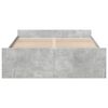 vidaXL Giroletto Cassetti Grigio Cemento 120x190 cm Legno Multistrato