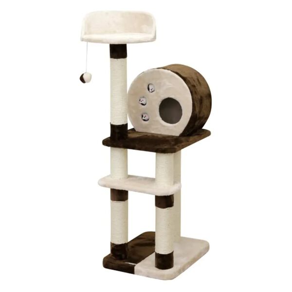 Kerbl Palo Tiragraffi per Gatti Planet X 127 cm Marrone e Beige