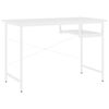 vidaXL Scrivania per Computer Bianca 105x55x72 cm in MDF e Metallo