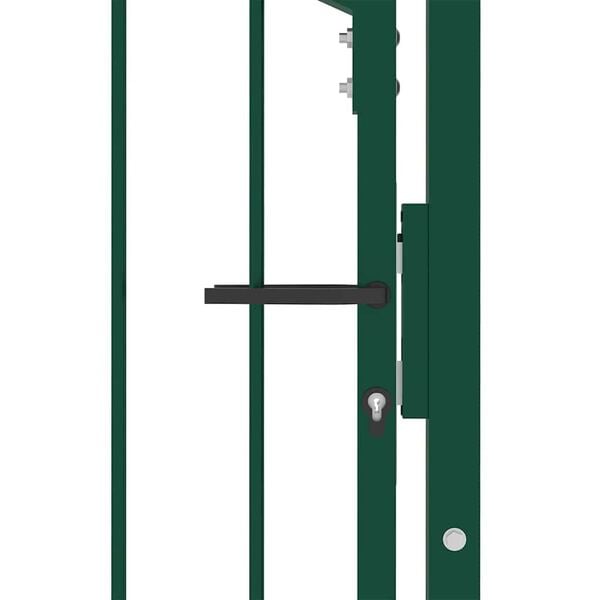 vidaXL Cancello per Recinzione con Punte in Acciaio 100x175 cm Verde