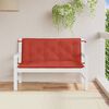 vidaXL Cuscini Panca Giardino 2pz Rosso Mélange 120x50x7 cm Tessuto