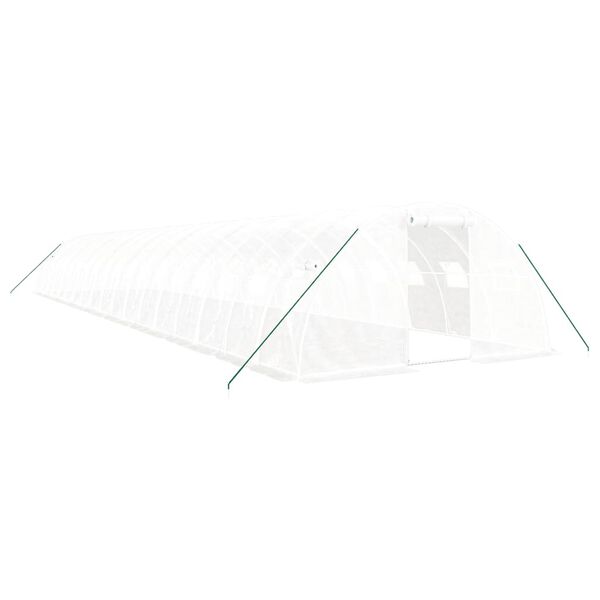 vidaXL Serra con Telaio in Acciaio Bianco 72 m&sup2; 18x4x2 m