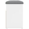 vidaXL Panca Scarpiera Bianca 82x32x45,5 cm in Legno Massello