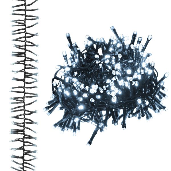 vidaXL Stringa di Luce LED con 400 Luci LED Bianco Freddo 7,4 m in PVC