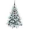 vidaXL Albero di Natale artificiale con 150 LED Verde 120 cm PE e PVC