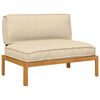 vidaXL Set di divani Beige 120 x 92 x 69 cm Legno di Acacia Massello