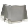 vidaXL Muro di contenimento 50 x 50 x 40 cm Acciaio Inox Argento