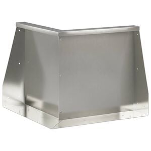 vidaXL Muro di contenimento 50 x 50 x 40 cm Acciaio Inox Argento