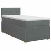 vidaXL Letto box spring con materasso Grigio Scuro 80 x 200 cm Tessuto