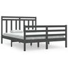 vidaXL Giroletto Grigio in Legno Massello 140x190 cm