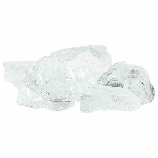 vidaXL Sassi da Giardino Bianco 12 cm Vetro