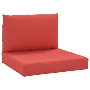 vidaXL Cuscini per Pallet 2 pz Rossi in Tessuto Oxford
