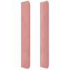 vidaXL Testiera ad Orecchio Rosa 203x16x118/128 cm in Velluto