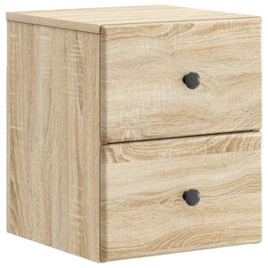 vidaXL Mobiletto da notte a muro Rovere Sonoma 34,5 x 33 x 40 cm