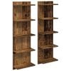 vidaXL Scaffale da parete 2 pz Legno antico 30 x 15 x 100 cm