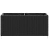 vidaXL Fioriere da Giardino con 2 Vasi Nere 72x30x32 cm in Polyrattan