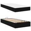 vidaXL Struttura letto con materasso con materasso 2 pcs Nero Tessuto