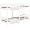 vidaXL Letto a Castello Bianco 75x190 cm in Legno Massello di Pino