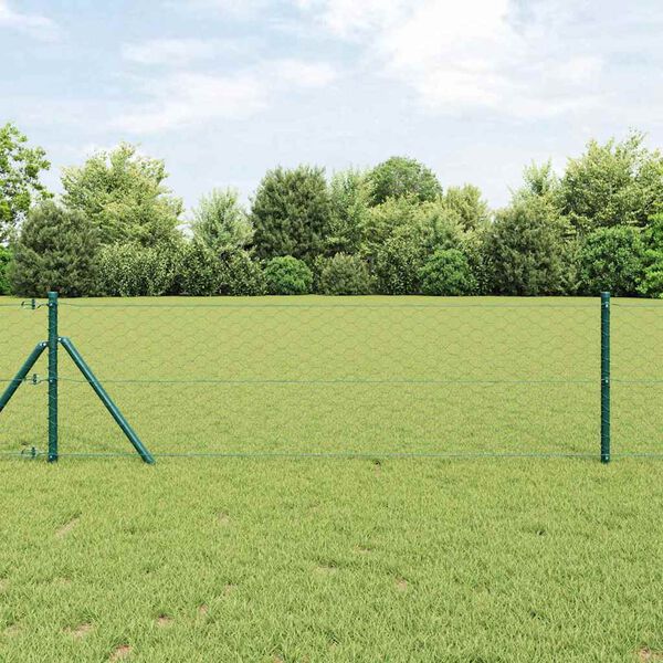 vidaXL Palo della recinzione Verde 10 x 0,6 m (maglia 50 mm)