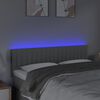 vidaXL Testiera a LED Grigio Chiaro 144x5x78/88 cm in Tessuto