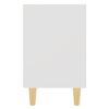vidaXL Comodini con Gambe in Legno Massello 2pz Bianchi 40x30x50 cm