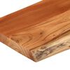 vidaXL Mensola a Muro 80x20x2,5cm Rettangolare Legno Acacia Bordi Vivi
