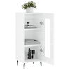 vidaXL Credenza Bianco Lucido 34,5x34x90 cm in Legno Multistrato