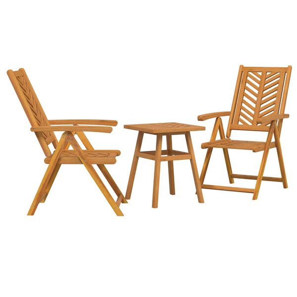 vidaXL Set da Pranzo per Giardino 3 pcs Marrone