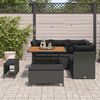 vidaXL Set Divano da Giardino con cuscino con archiviazione 8 pcs Nero